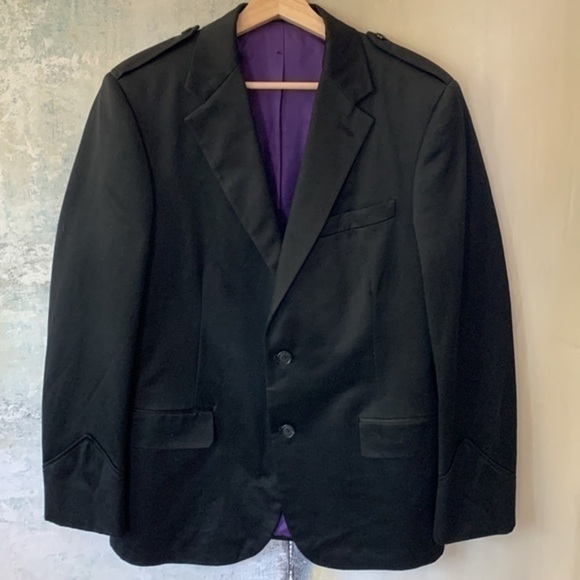 JOHN BARTLETT NY Black Sheen Western Style Jacket 40R NEW - Picture 1 of 12